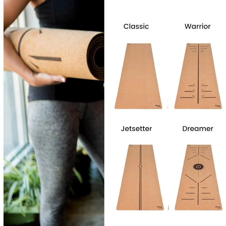 Luxury Cork Yoga Mat for Enhanced Comfort and Support/Fitness Environments Extra Thick Non Slip Design