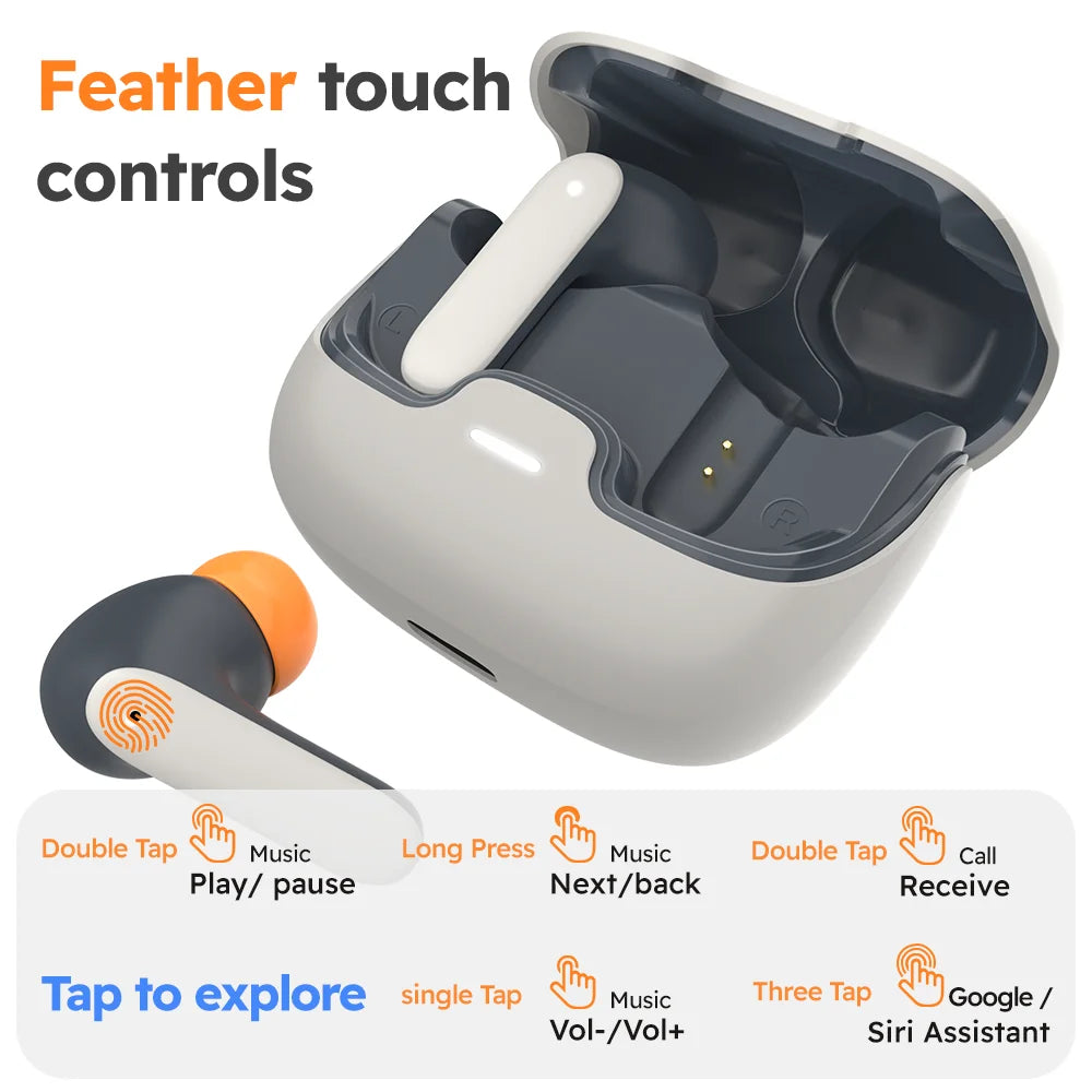 5.4 Bluetooth TWS Wireless Bluetooth Earphones Ultra-low Latency/Dual Microphone ENC Noise Cancelling in Ear Bluetooth Earphones