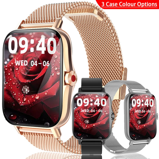 Smart Watch-Answer/Make Calls Touch Screen Smartwatch/for iPhone/Android, Fitness Tracker/Sports Tracker Watch