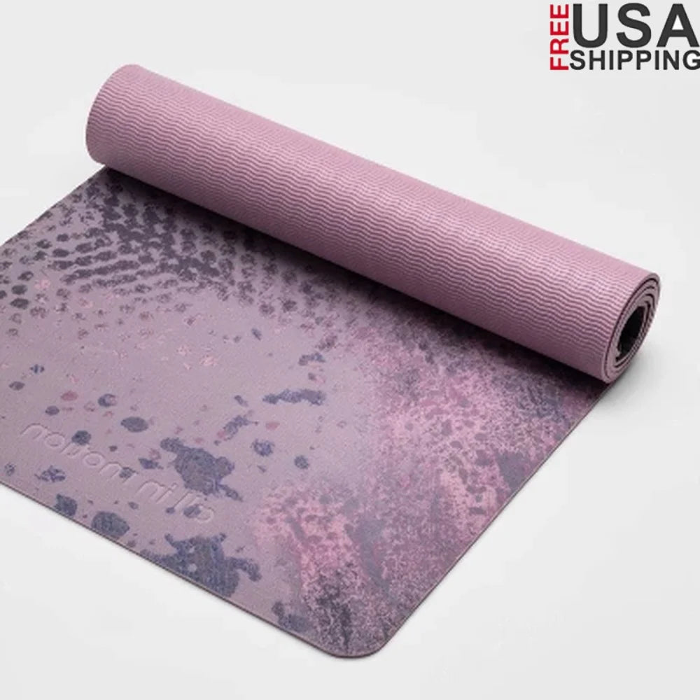 Cloud Print Yoga Mat 5mm PVC Lightweight Durable Non Slip/Cushioning Support Fitness Exercise Travel Yoga Practice