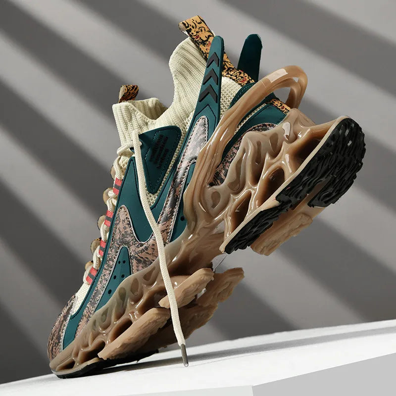 Men's Running Shoes Blade Non Slip Fashion Sneakers/Breathable Mesh Soft Sole Casual Athletic Walking Shoes