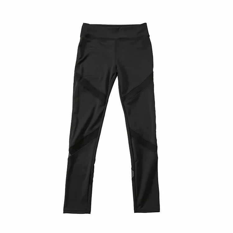 Women Mesh Patchwork Sport Leggings High Waist Tights Pants Solid Sports Wear/for Women Gym Push Up Yoga Pants Plus Size S-XL