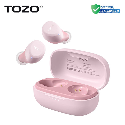 Refurbished TOZO TWS Earbuds in-Ear Wireless Bluetooth Headsets/with Mic Touch Control Sport Waterproof for Iphone Android