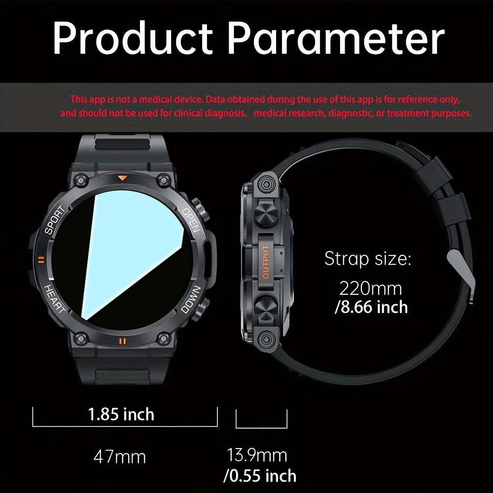 SENBONO Rugged Military Smart Watch for Men 100+Sports Watches BT Call/Waterproof Original Big Battery Heart Rate Smartwatch men