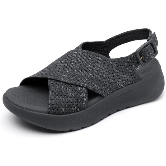 Women's Comfortable Walking Sandals Platform/ \Sport Orthopedic Sandals with Arch Support