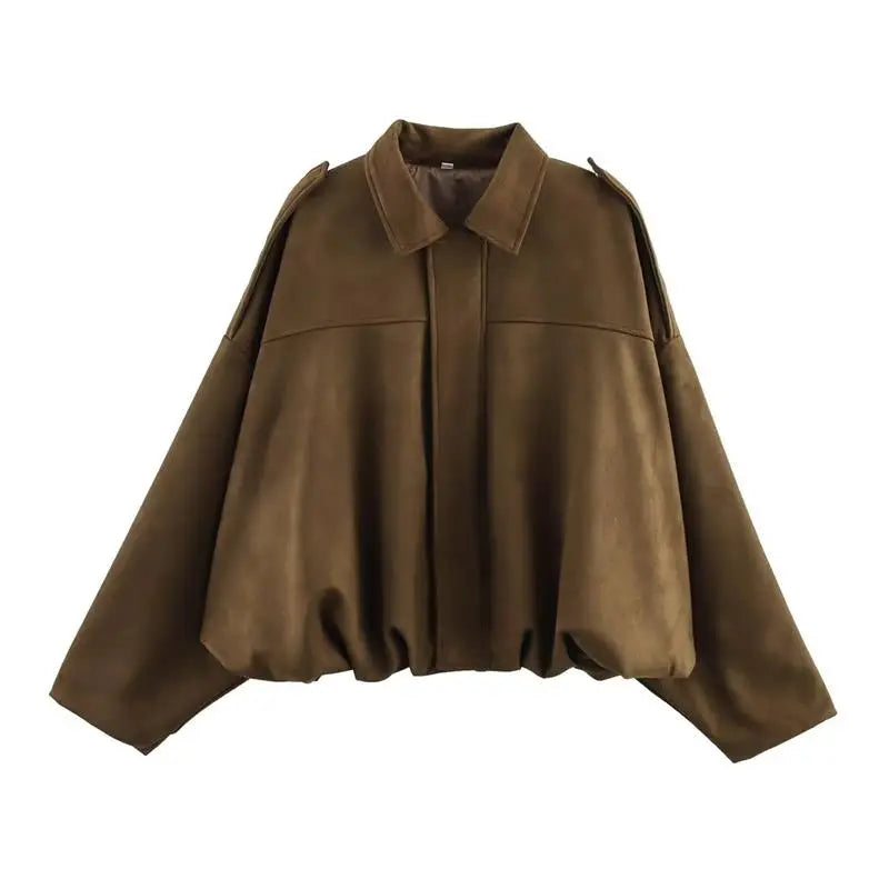 Women's new Jackets Autumn Fashion Loose Bat Sleeves Elegant/Women's Jackets Chic Street Youth Autumn Long Sleeves Coats