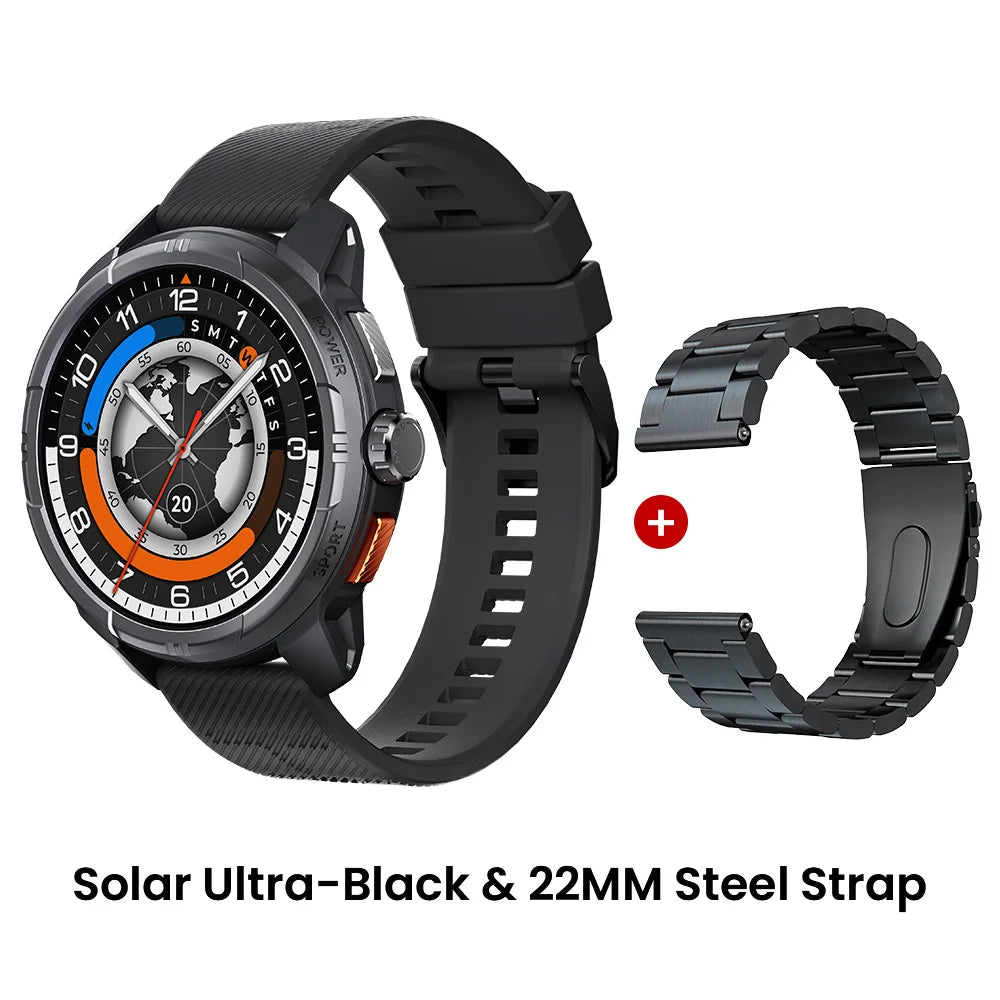 HAYLOU Solar Ultra GPS Smart Watch 1.6” AMOLED Display 60Hz Refresh Rate/Bluetooth Calls 5ATM Water Resistance Sports Smartwatch