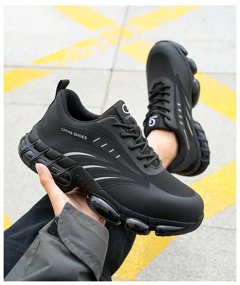 Breathable lightweight and comfortable/anti-smash and anti-puncture safety shoes