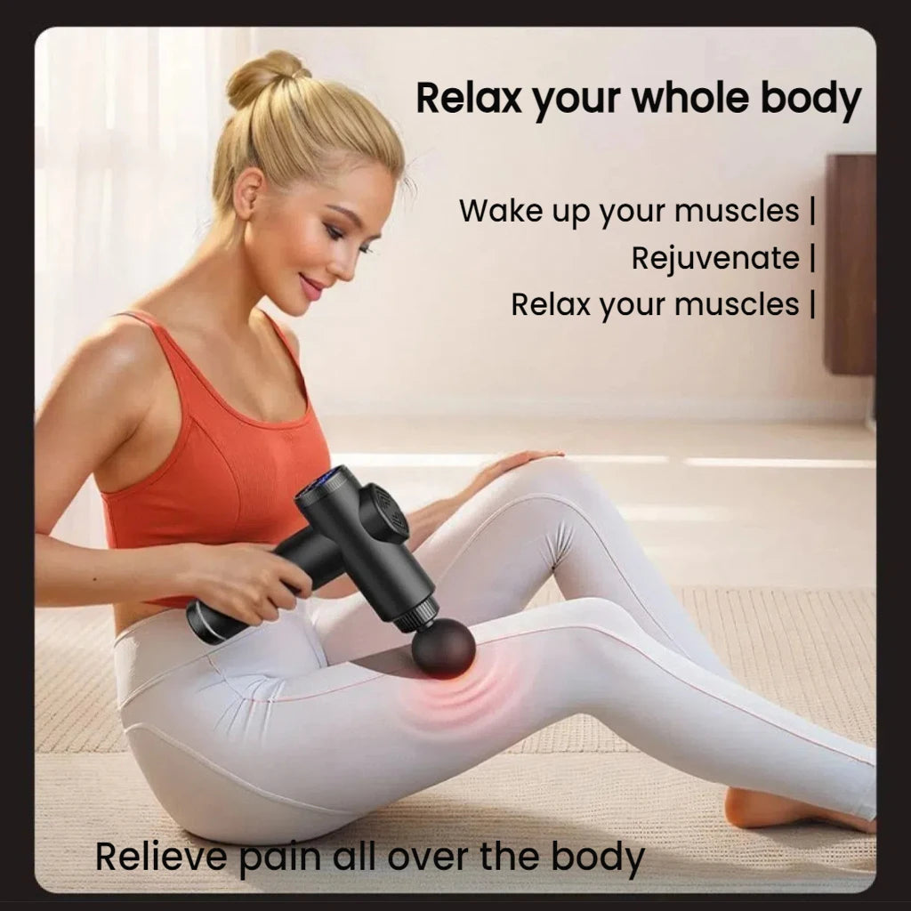 Massage Gun LCD Touch Screen Muscle Fasciitis Pain Relief/Recovery Suitable Alleviating for Athletes and Office Workers