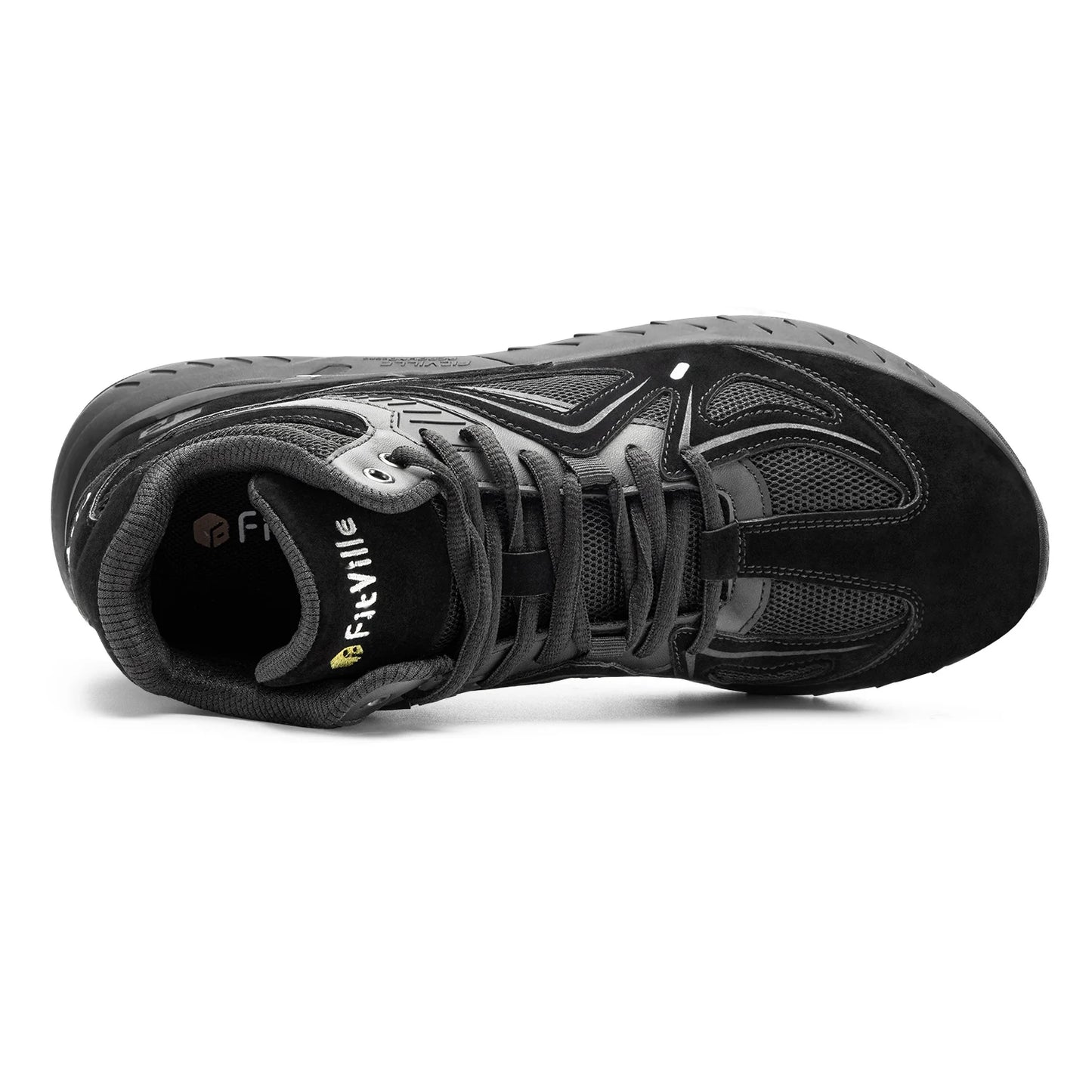 FitVille Men's High-Top Basketball Shoes Widened Lightweight Casual Sneakers/Breathable For Male Swollen Feet Relieve Pain