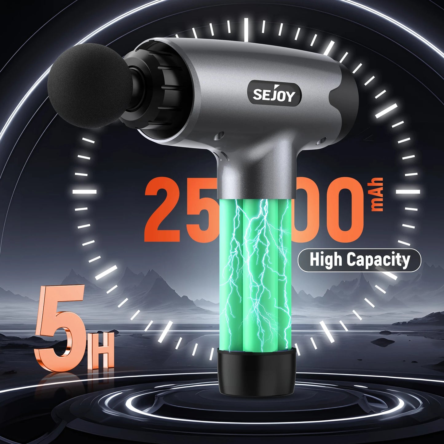Electric Fascia Gun Muscle Massage Gun with 10 Massage Heads 30 Speeds/Percussion Tissue Back Massager For Body Back Neck Leg