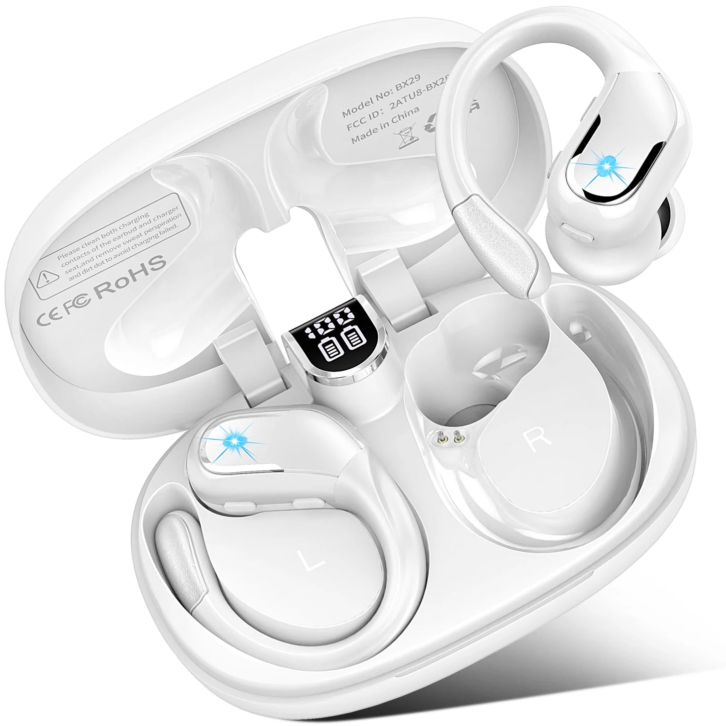 Wireless Earbuds, Bluetooth 5.3 Headphones Sport Bluetooth Earbuds/with ENC Noise Canceling Mic Bass Stereo Wireless Earphone