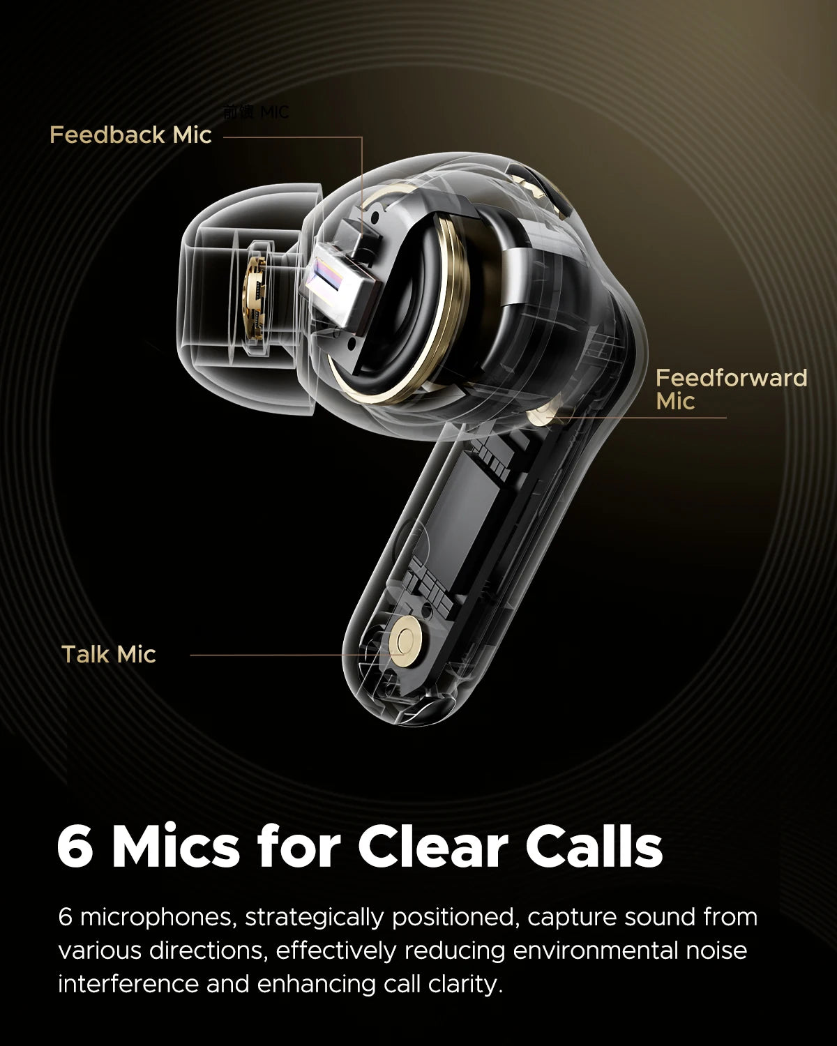 SoundPEATS Capsule3 Pro+ Wireless Earphones Adaptive/ANC Bluetooth Headphones Hi Res HiFi Stereo Sound with Speaker,LDAC