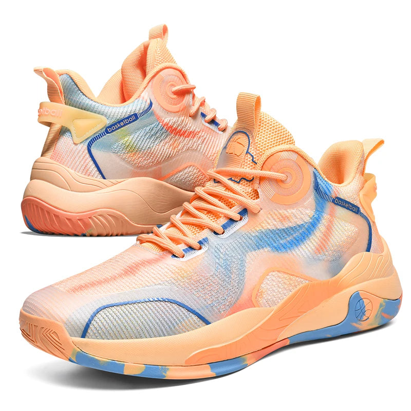 Men's Basketball Shoes Mid Basketball Sneakers/Non-Slip Outdoor Cushioning Workout Shoes