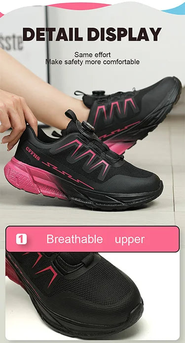 New women's anti-puncture anti-smash/breathable fashion safety protection shoes