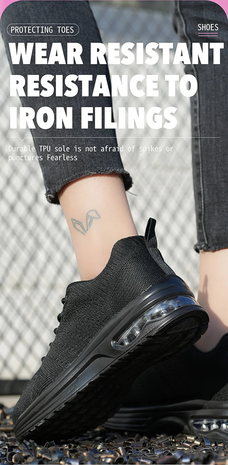Four seasons women's puncture-proof/daily casual safety shoes
