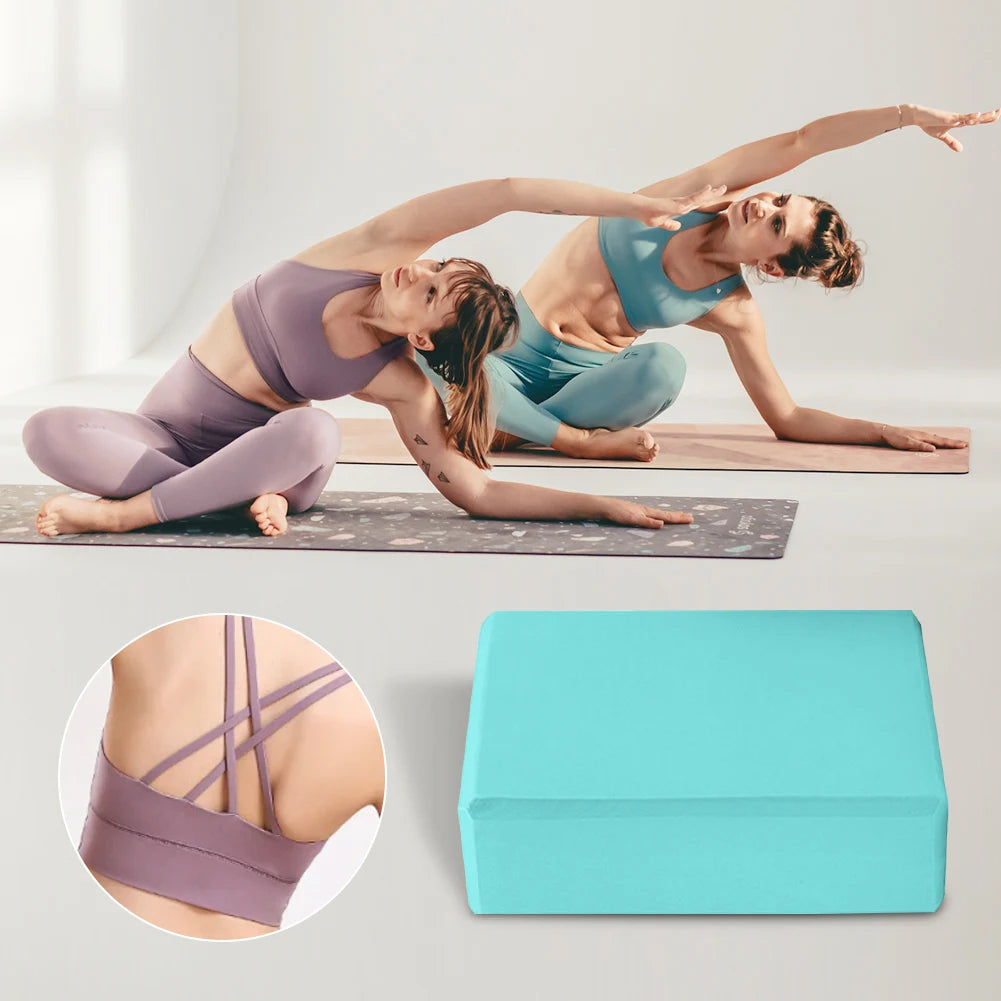 EVA Yoga Block Solid Color Gym Training Blocks Moisture-Proof/High Density Yoga Blocks Body Shaping Yoga Blocks for Meditation