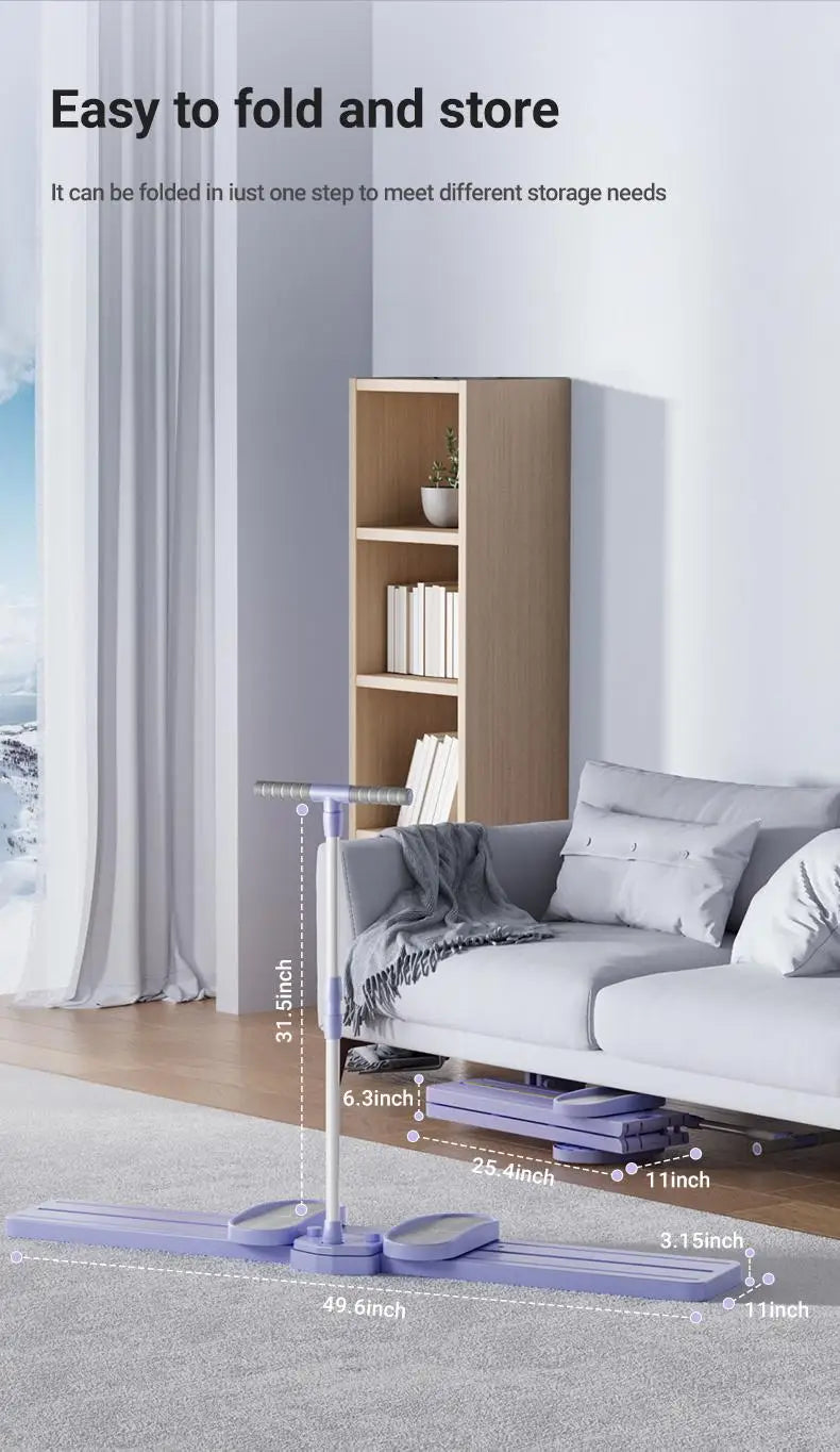 "Foldable 3-in-1 Ski Trainer: Leg, Pelvic & Hip Strengthener/for Postpartum Women Home Gym Equipment"