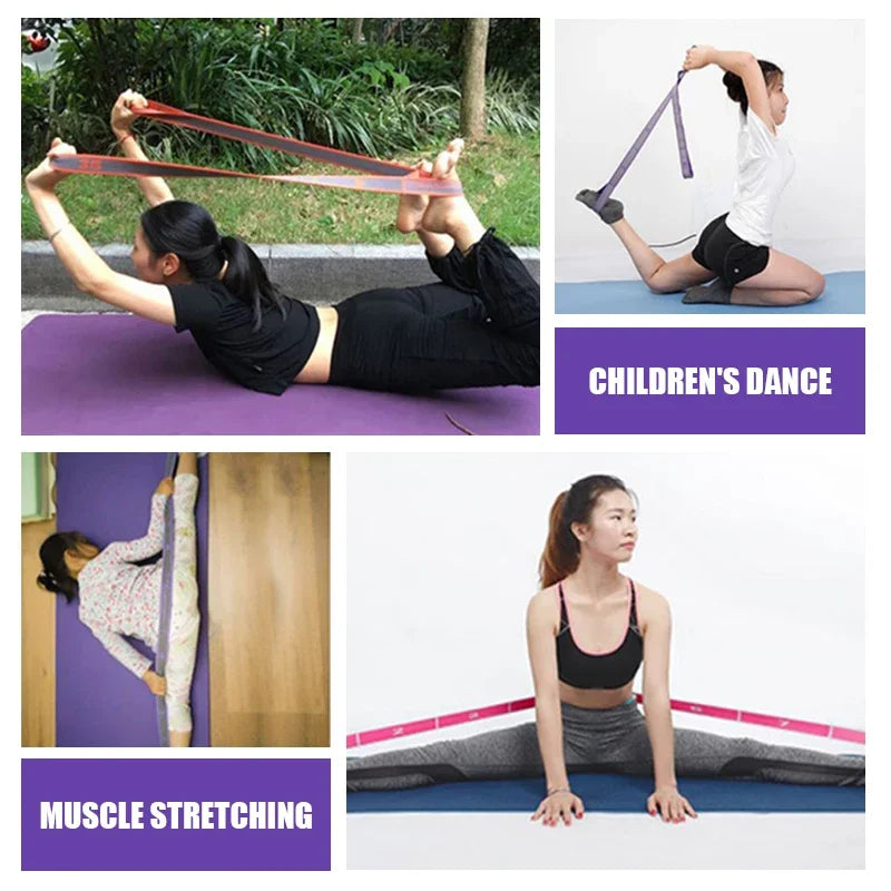 Multi-Section Elastic Yoga Resistance Bands Adult Child Dance Training/Gym Home Pilates Exercise Pull Strap Belt Fitness Sport