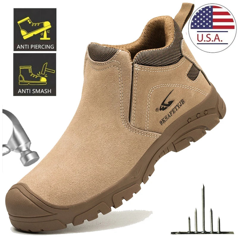 Insulation Men Work Boots Puncture-Proof Safety Shoes/Composite Toe Welder Protective Shoes Indestructible Work Shoes
