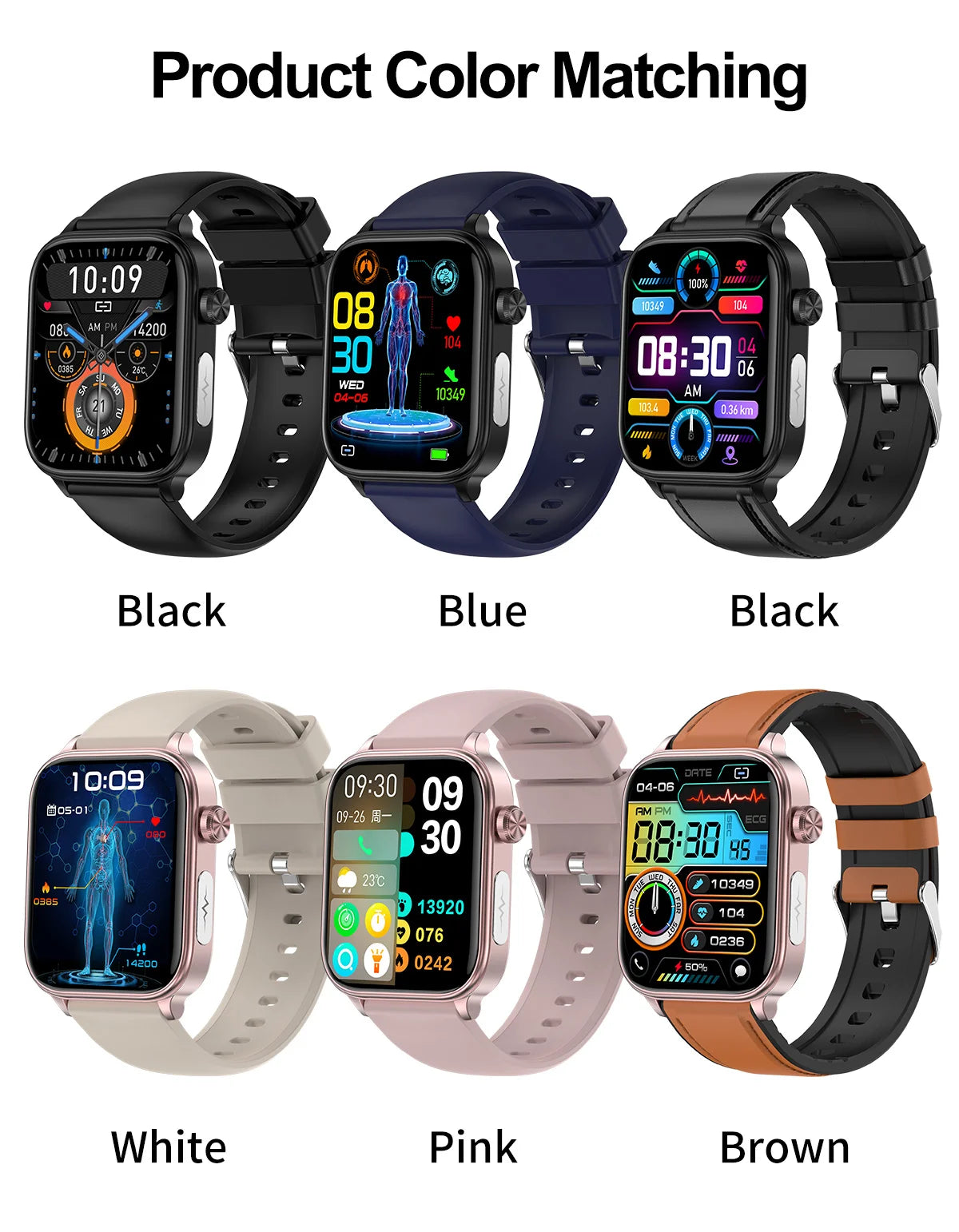 New Al Science Diagnosis Blood Lipids Uric Acid Blood Oxygen/Smart Watch Men ECG+PPG Voice Bluetooth Call Health Smartwatch