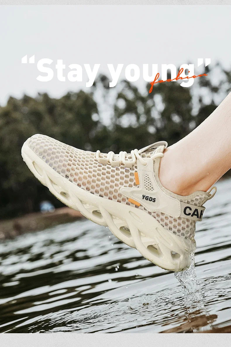 Men's Summer Mesh Sneakers Breathable for Casual Outdoor Running/Tennis Hiking & Luxury Platform Loafers Style