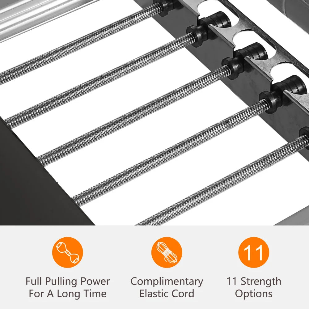 Multi functional Extra Large Pilates Reformer 395lbs Capacity Dynamic Resistance Cords/Aerobic Rebounder Home Fitness Equipment