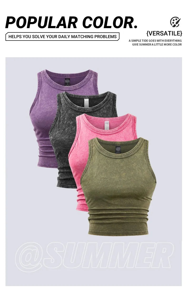 3PCS Set Cotton Camisole Vest Paired Summer Slim Fit Clothing/Simple Versatile Basic Top Breathable Women's Korean Style Tops