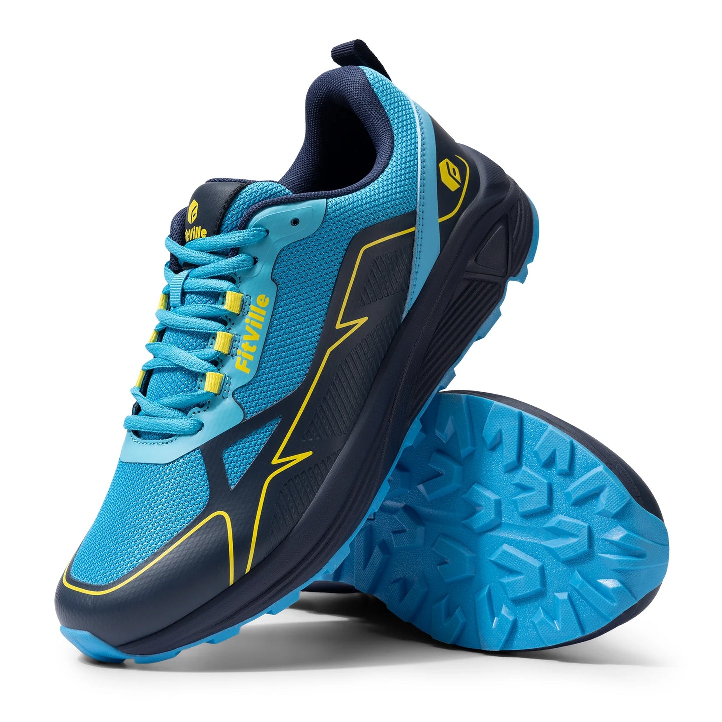 FitVille Extra Wide Trail Running Shoes Non-Slip Men's Sneakers/Lightweight for Male Swollen Feet Arch Support Pain Relief