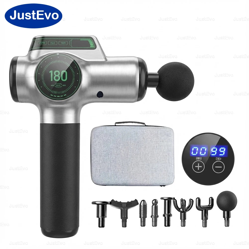Professional Percussion Relaxation Gun With Smart LCD Display 99 Speeds/Adjustable Body Comfort Appliance Unstoppable Force Massager