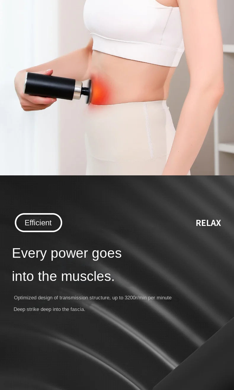 New Electric Powerful Percussive Mini Hot and Cold Massage Gun/Muscle Relaxation Home Portable Gym Use Fascial Massager Gun