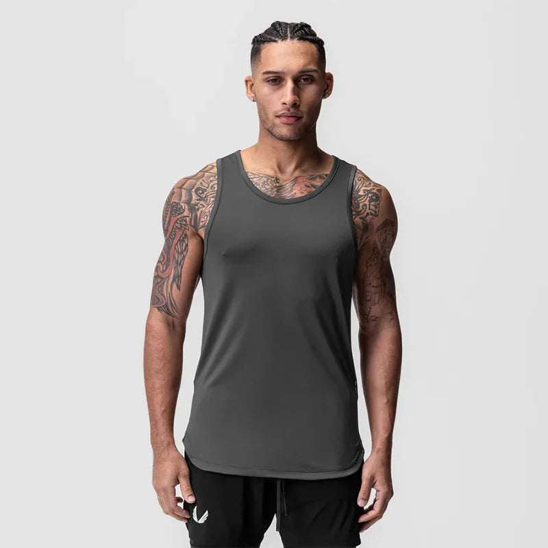 Men's Summer Casual Clothing Breathable Sport Basketball/Tank Top Gym Fitness Workouts Quick Dry Sleeveless Shirts Running Vest