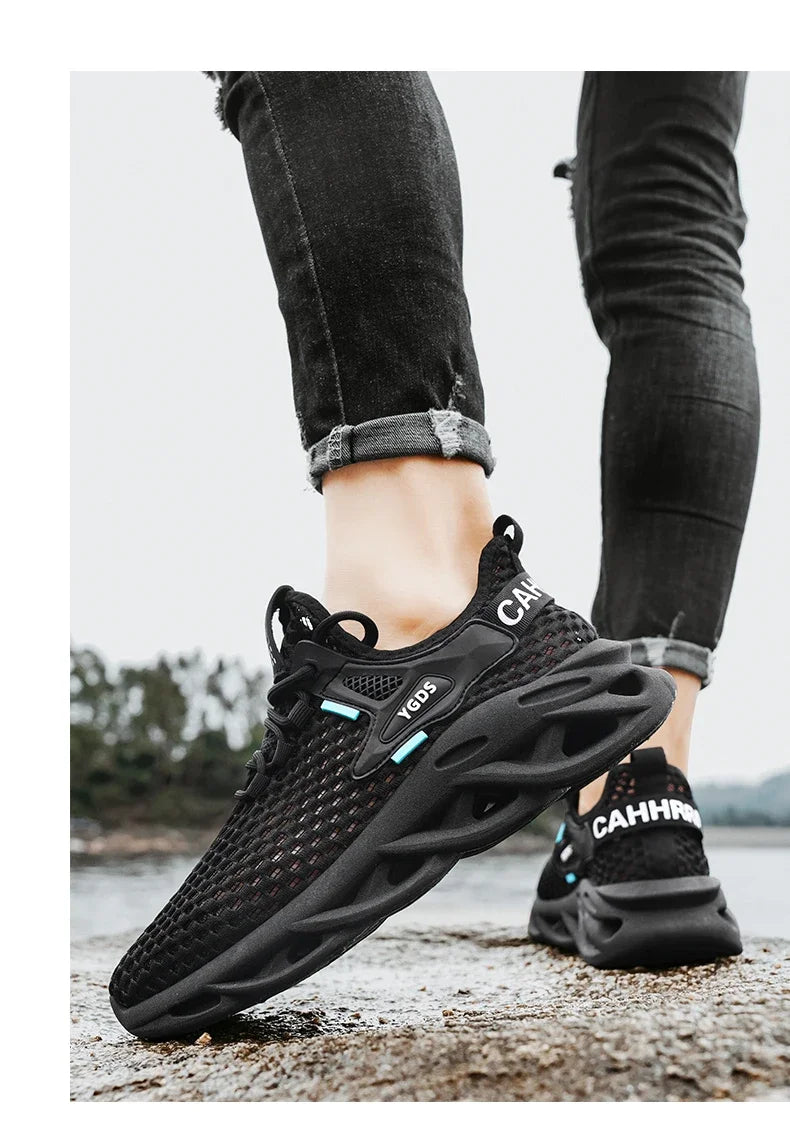 Men's Summer Mesh Sneakers Breathable for Casual Outdoor Running/Tennis Hiking & Luxury Platform Loafers Style