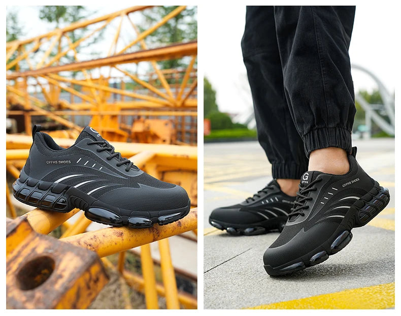 Breathable lightweight and comfortable/anti-smash and anti-puncture safety shoes