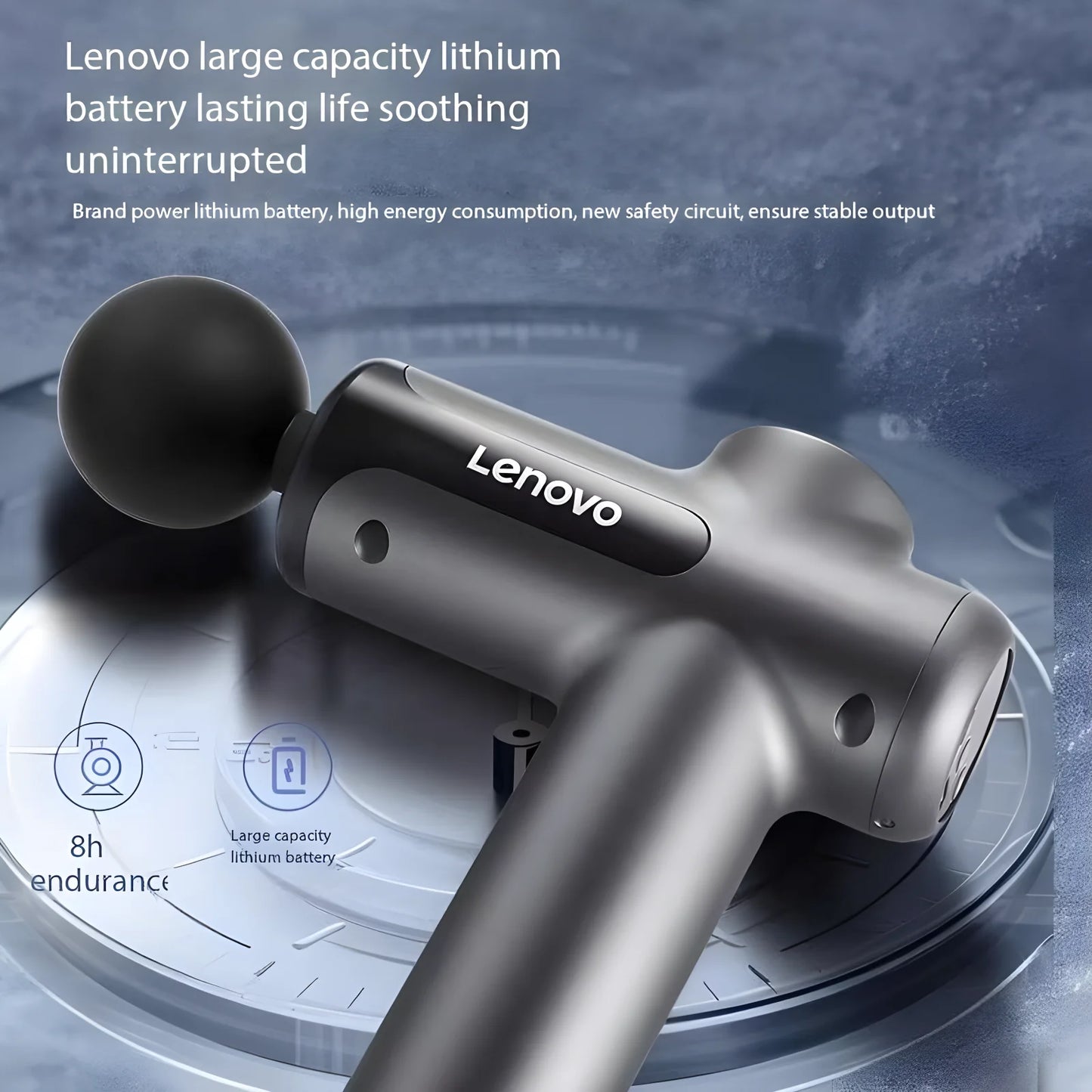 Lenovo N2 N3 Muscle Relaxation Massager Genuine Brand Fascia Gun/6-8Massage Head Relieve Muscle Tension and Soreness Portable