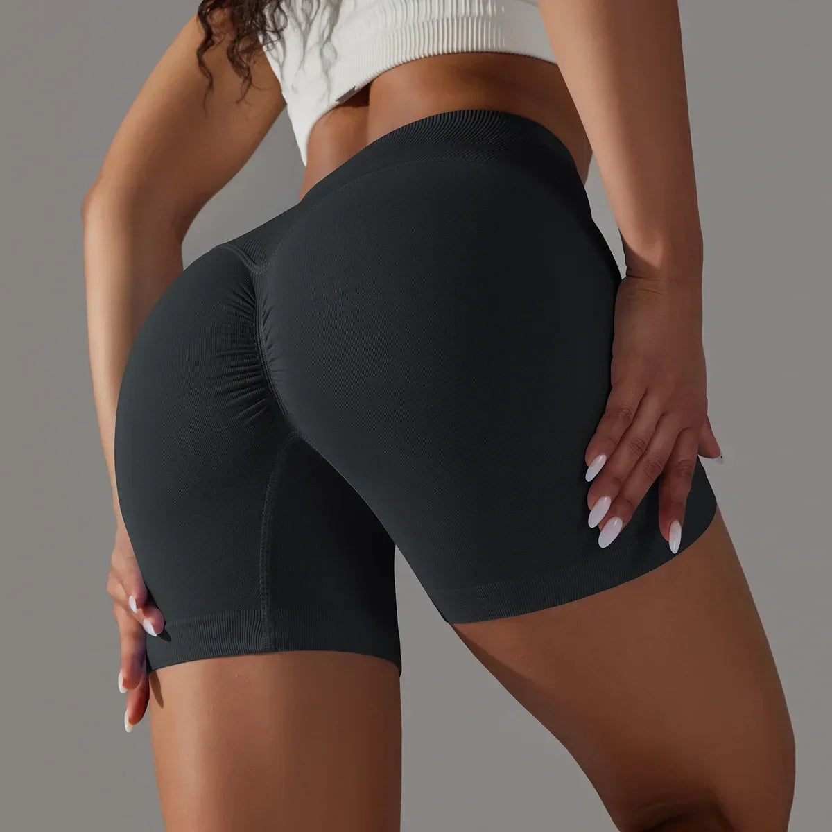 Women High Waist Workout Fitness Yoga Shorts Gym Push Up/Yoga Leggings Scrunch Butt Seamless Sports Shorts