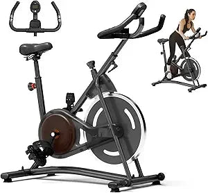 Home Fitness Stationary Bike: Premium Adjustable Exercise Bike/with Smartphone Holder for Efficient Workouts