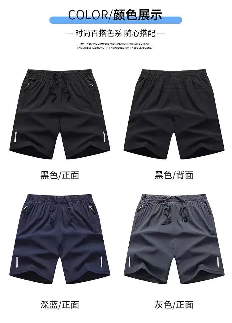 Ice Silk Shorts Men Gym Casual Shorts Quick Dry Running Sports/Short Pants Breathable Fitness Jogging Shorts