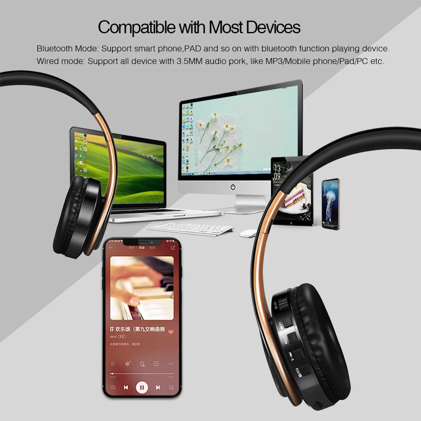 Upgrading Wireless Bluetooth Headphones/Stereo Headset Music Sports Overhead Earphone