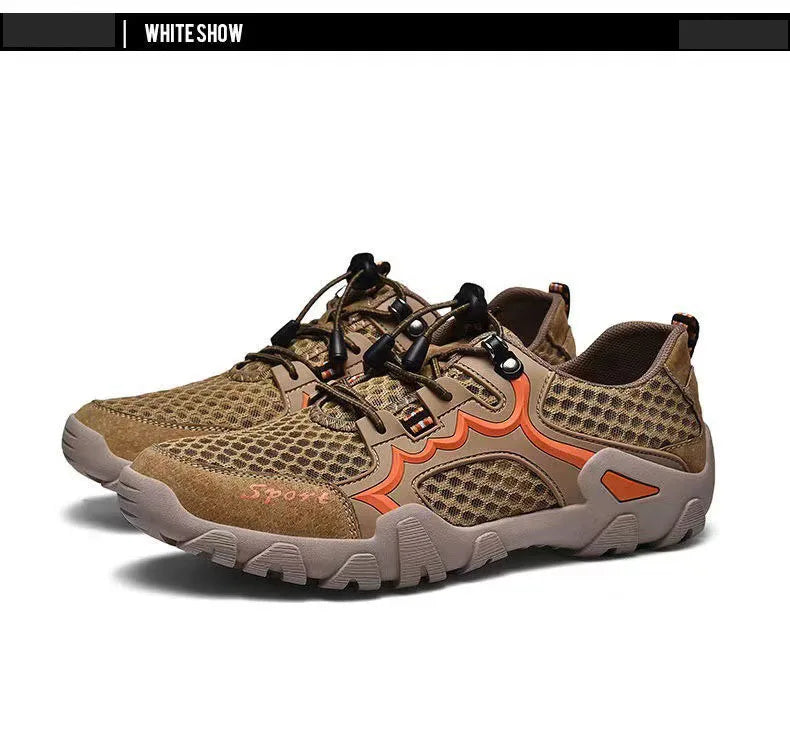 Oulylan Summer Breathable Men Hiking Shoes Mesh Outdoor Men/Climbing Shoes Men Sport Shoes Quick-dry Water Shoes