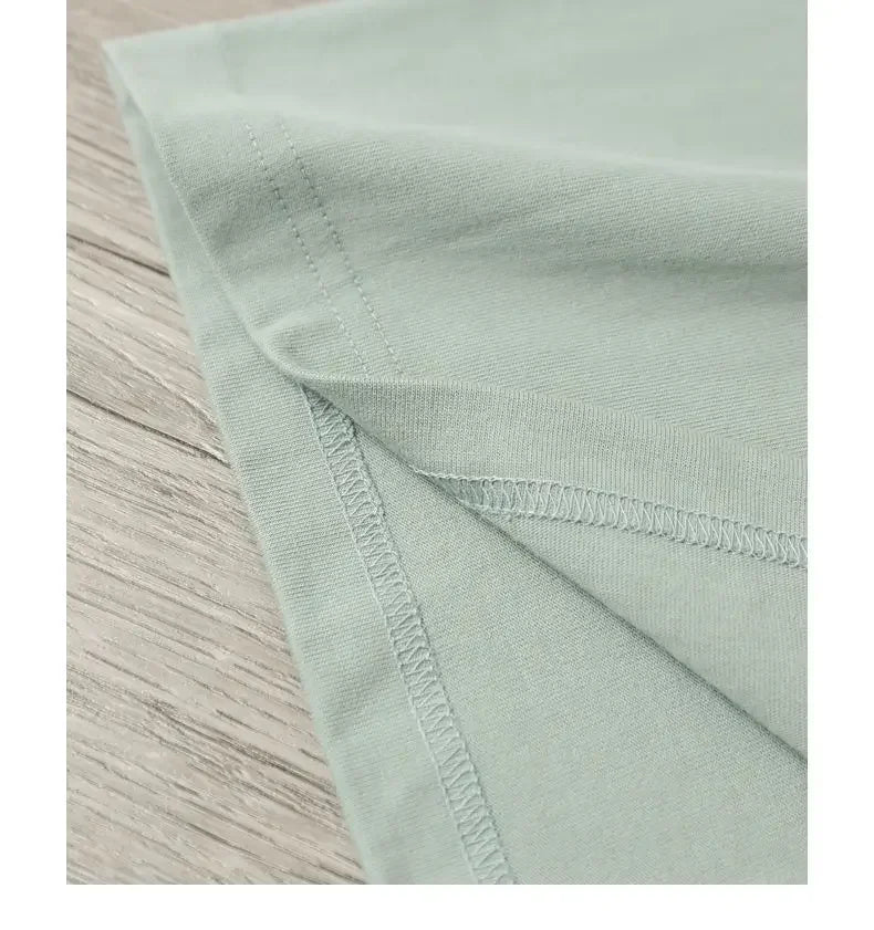 Summer Men Green T-shirt 100% Pure Cotton/Short-sleeved Top T-shirt Green Cotton Half-sleeve T Shirt