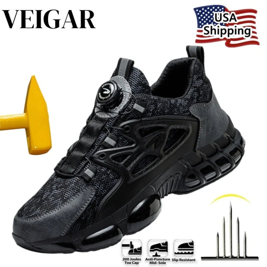 Work Safety Shoes Boots Women Steel Toe Cap Sport Sneakers/Puncture Proof Crash Proof Light Wear Resistant Industrial Shoes