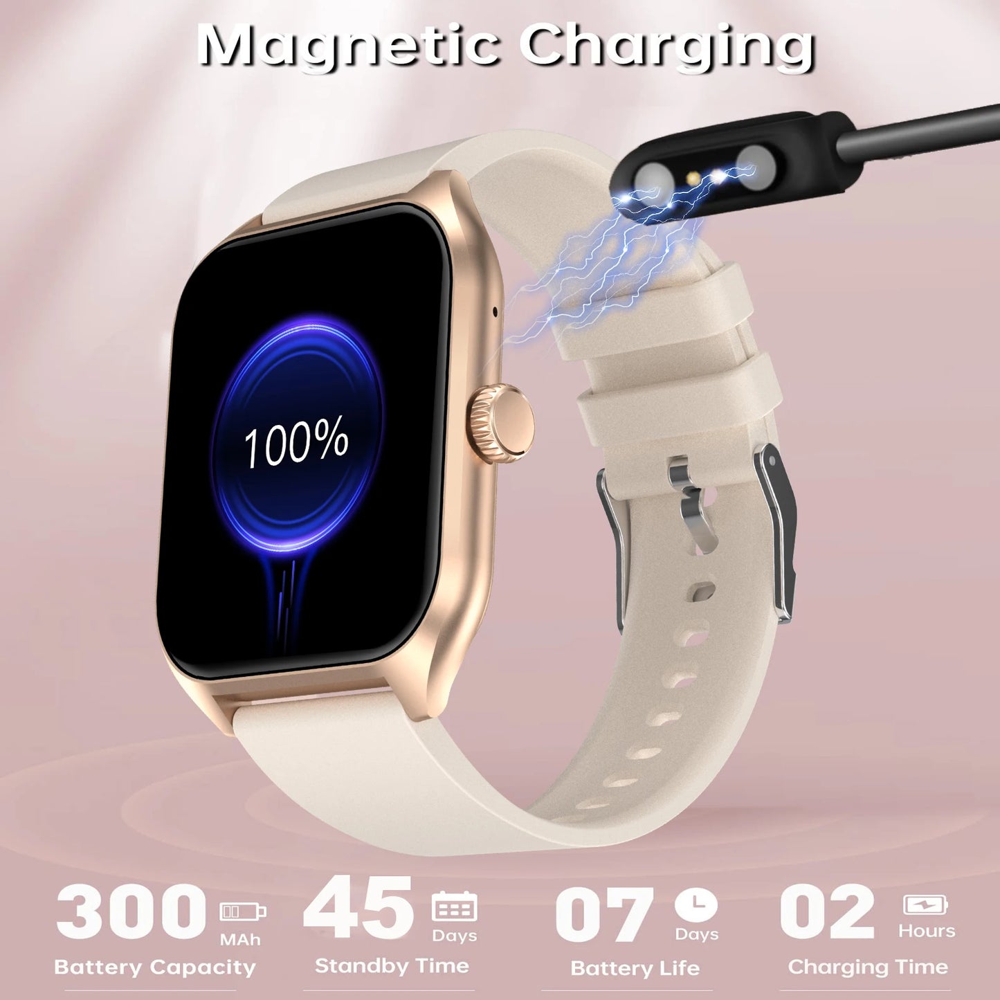 AI Voice Assistant Smart Watch for Men Women, 1.96'' HD Screen Activity/Trackers with 100+Sports/ Sleep/ Heart Rate Monitor