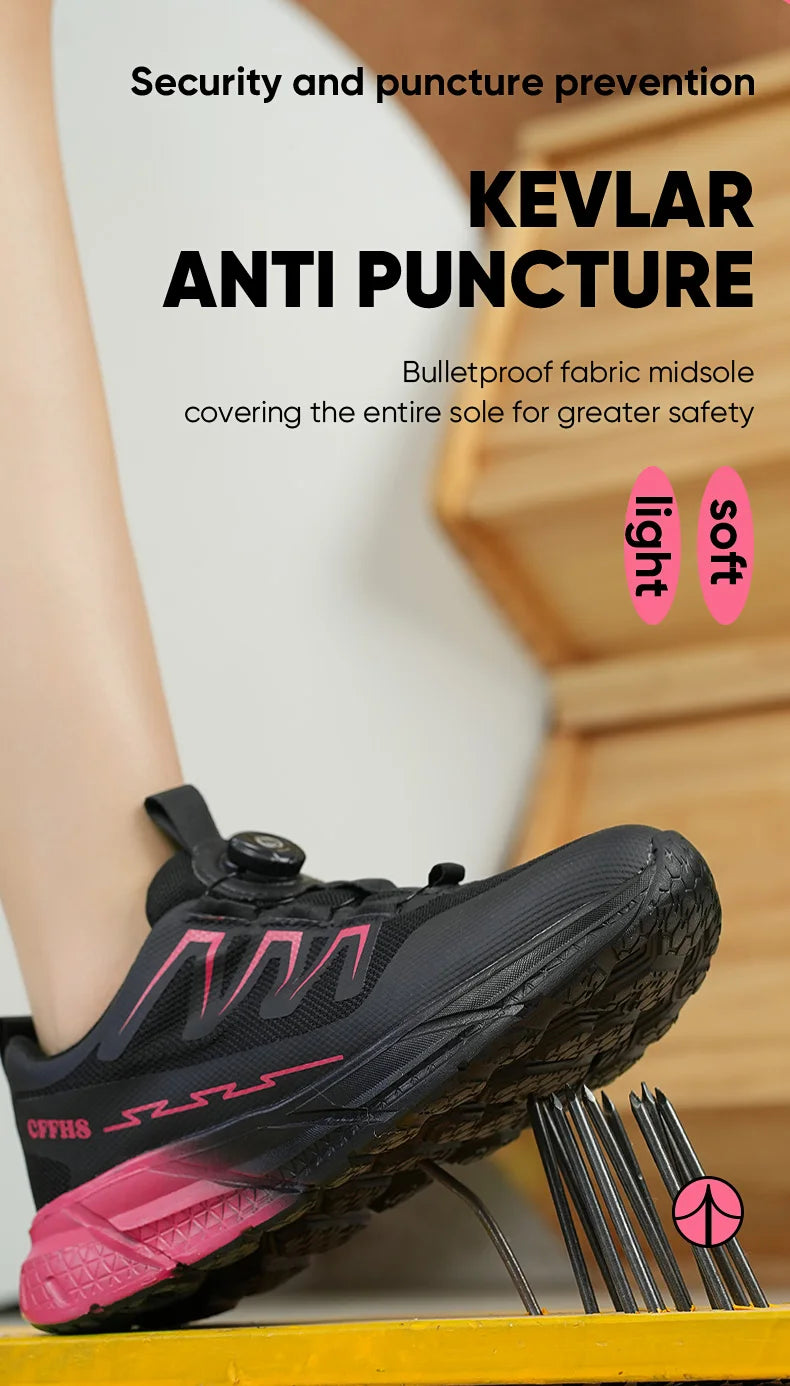 New women's anti-puncture anti-smash/breathable fashion safety protection shoes