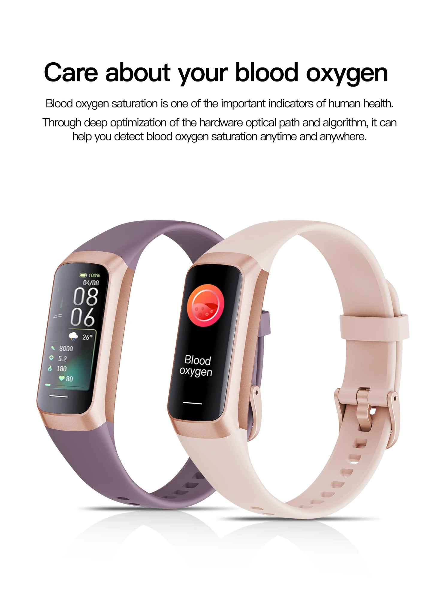 LIGE Amoled Smart Watch Smartwatch Band Women Heart Rate Blood/Waterproof Connected Smart Bracelet Sport Fitness Tracker  Watch