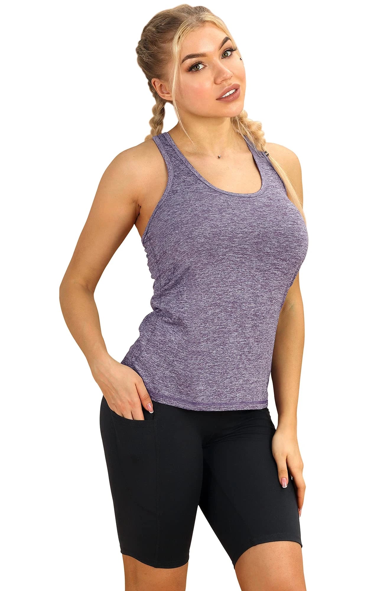 3 Pcs Women Sport tank Tops Loose Yoga Tops Quick Dry/Workout Sport Tops For Women Fitness Sport Yoga Shirt
