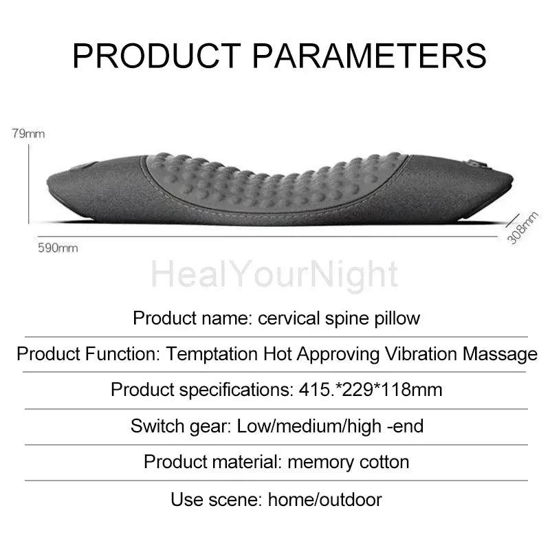 Okayso Waist Pillow Back Massage Protection Pad Lying Flat Waist Relief/Waist Support Heating Vibrating Back Massager