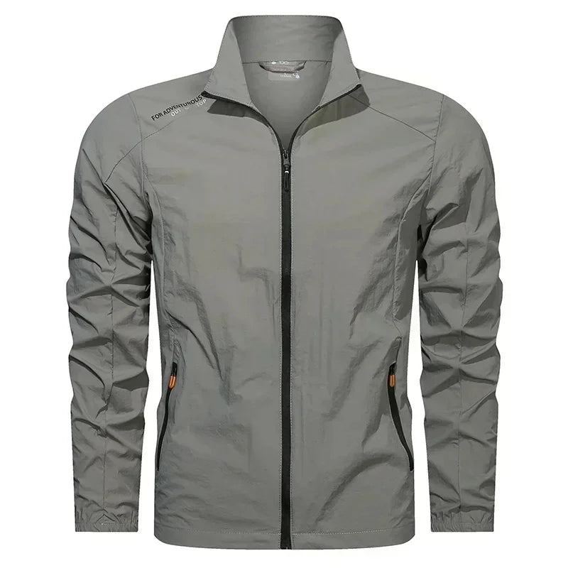 UPF100+ Men Summer Windbreaker Zip Pockets Uv Sun Protection Jackets/Breathable Ultra-light Clothes Outdoor Skin Thin Coats