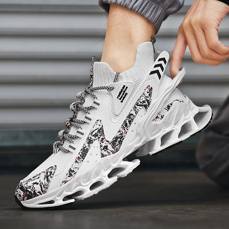 Men's Running Shoes Blade Non Slip Fashion Sneakers/Breathable Mesh Soft Sole Casual Athletic Walking Shoes