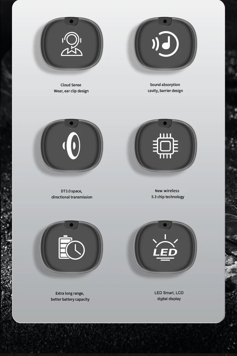 Open Ear Bluetooth Headphones 30 Hours Playtime/True Wireless Earbuds with Ear Hook Air Conduction Clear Calls Waterproof
